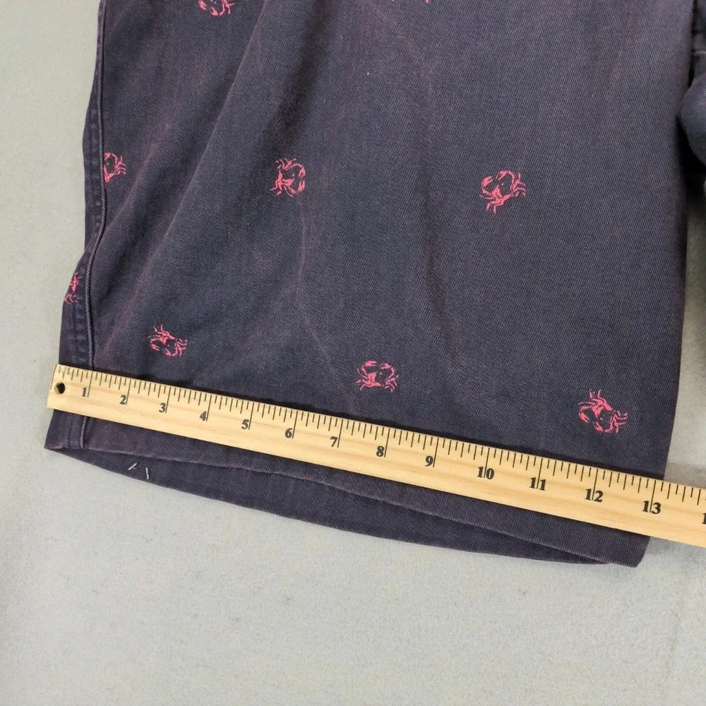 Izod‎ Saltwater Wash Crab Print Twill Shorts Mens 42x10.5